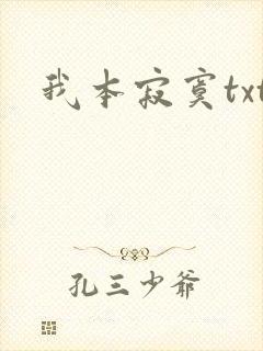 我本寂寞txt