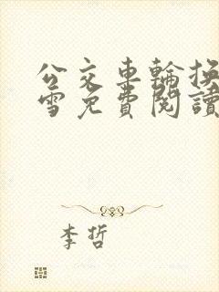 公交车轮换C程雪免费阅读