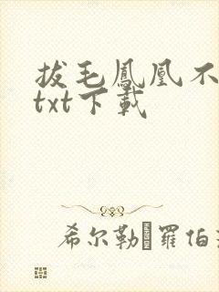 拔毛凤凰不如鸡txt下载