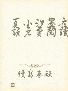 夏小汐墨夜霆小说免费阅读