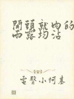 开头就肉的古文雨露均沾