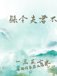 县令夫君不升堂