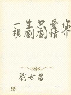 一生只爱你 电视剧剧情介绍