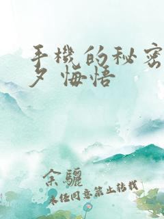 手机的秘密 七夕 悔悟