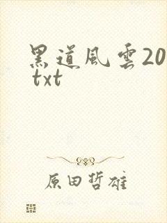 黑道风云20年 txt