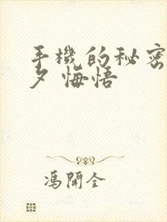 手机的秘密 七夕 悔悟