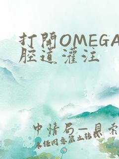 打开OMEGA腔道灌注