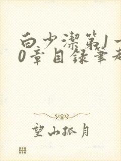 白少洁第1一40章目录笔趣阁