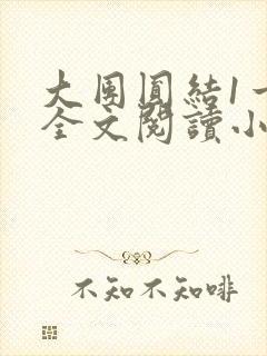 大团圆结1一6全文阅读小说