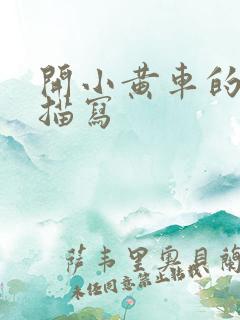 开小黄车的细腻描写