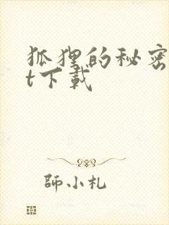 狐狸的秘密txt下载