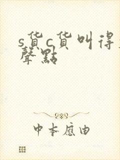 s货c货叫得大声点