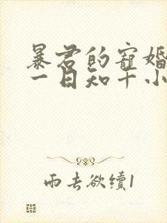 暴君的宠婚日常一日知千小说免费