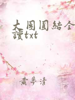 大团圆结全文阅读txt