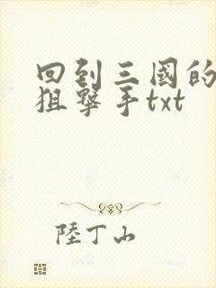 回到三国的特种狙击手txt
