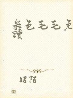 米色毛毛免费阅读