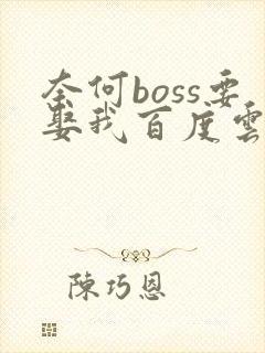 奈何boss要娶我百度云