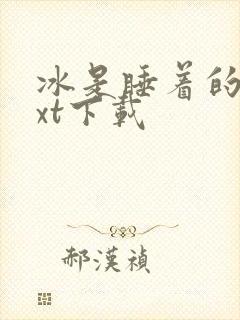 冰是睡着的水txt下载