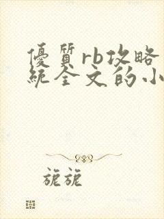 优质rb攻略系统全文的小说