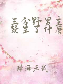 三分野男主当年发生了什么