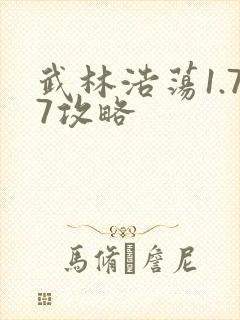 武林浩荡1.77攻略