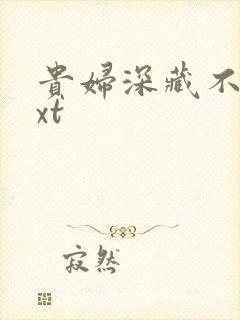 贵妇深藏不露txt