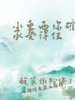 小东西你确定你承受得住