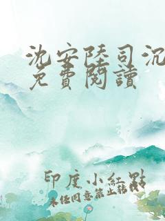 沈安陆司沉小说免费阅读