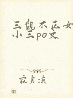 三观不正女主是小三po文