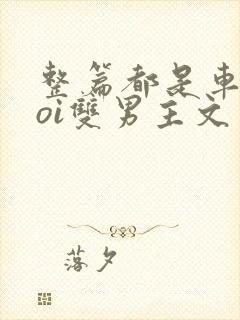 整篇都是车的doi双男主文