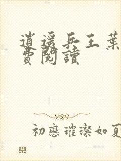 逍遥兵王叶成免费阅读