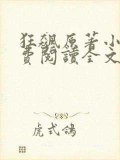 狂飙原著小说免费阅读全文