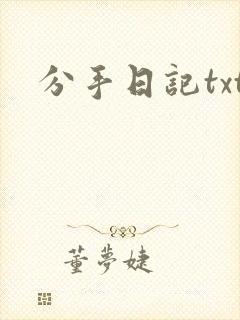 分手日记txt