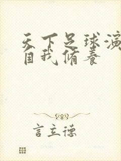 天下足球演员的自我修养