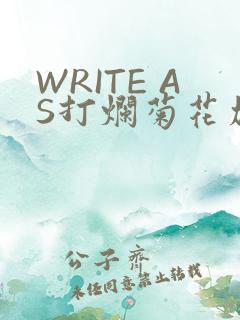 WRITE AS打烂菊花加姜