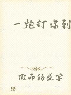 一炮打你到天亮