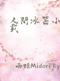 人间冰器小说下载