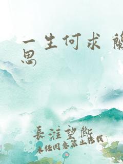 一生何求 兰思思