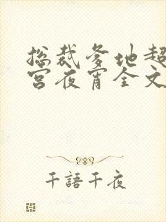 总裁爹地超给力宫夜宵全文免费