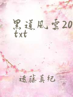 黑道风云20年 txt