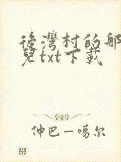 后湾村的那些事儿txt下载