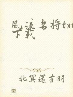 风流名将txt下载