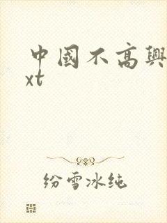 中国不高兴 txt