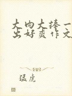 大肉大捧一进一出好爽作文