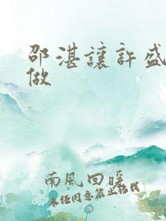 邵湛让许盛自己做