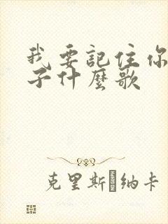 我要记住你的样子什么歌