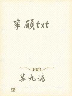 宁愿txt