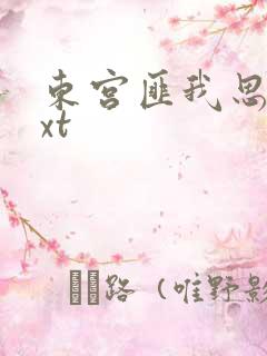 东宫匪我思存txt