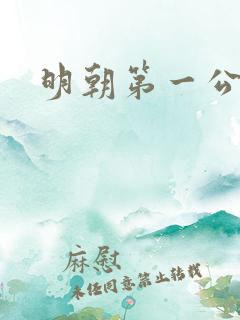 明朝第一公子