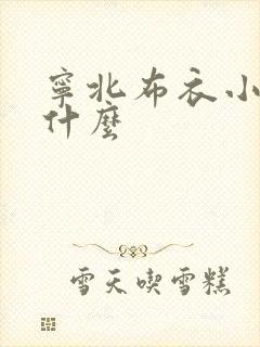 宁北布衣小说叫什么